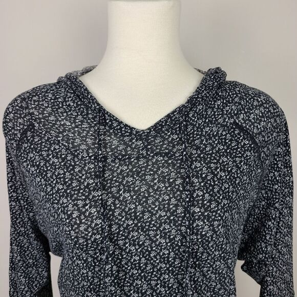 Vans Floral Print Long Sleeve Hooded Top XS - Picture 2 of 14